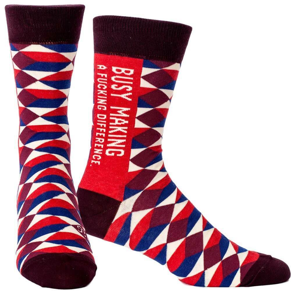 Busy Making A F*cking Difference Men's Socks - Unique Gift by Blue Q