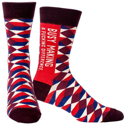 Busy Making A F*cking Difference Men's Socks - Unique Gift by Blue Q