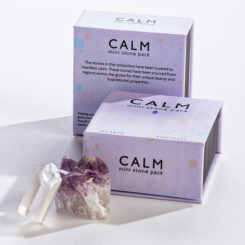 Calm Mini Quartz + Amethyst Crystal Gift Pack - Unique Gift by Geo Central