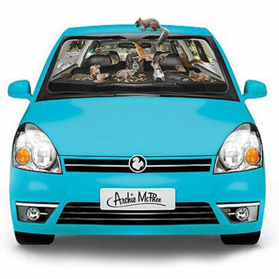 Car Full Of Squirrels Auto Sunshade - Unique Gift by Archie McPhee