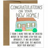 Congratulations On Your New Murder Home Card - Unique Gift by Bangs & Teeth