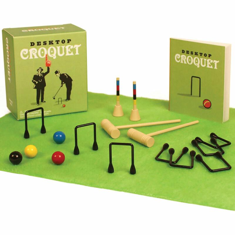 Desktop Croquet Game Set - Unique Gift by Running Press