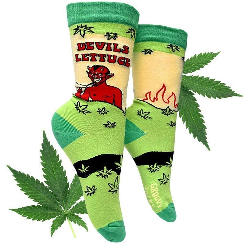 Devil's Lettuce Weed Socks - Unique Gift by Groovy Things Co