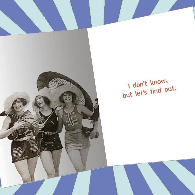 Exactly How Much Fun Can We Have Before We Go To Hell Greeting Card - Unique Gift by Tree Free Greetings