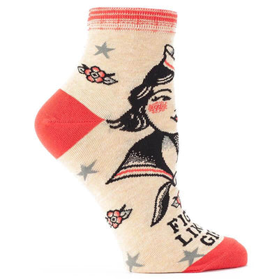 Fight Like A Girl Socks - Unique Gift by Blue Q