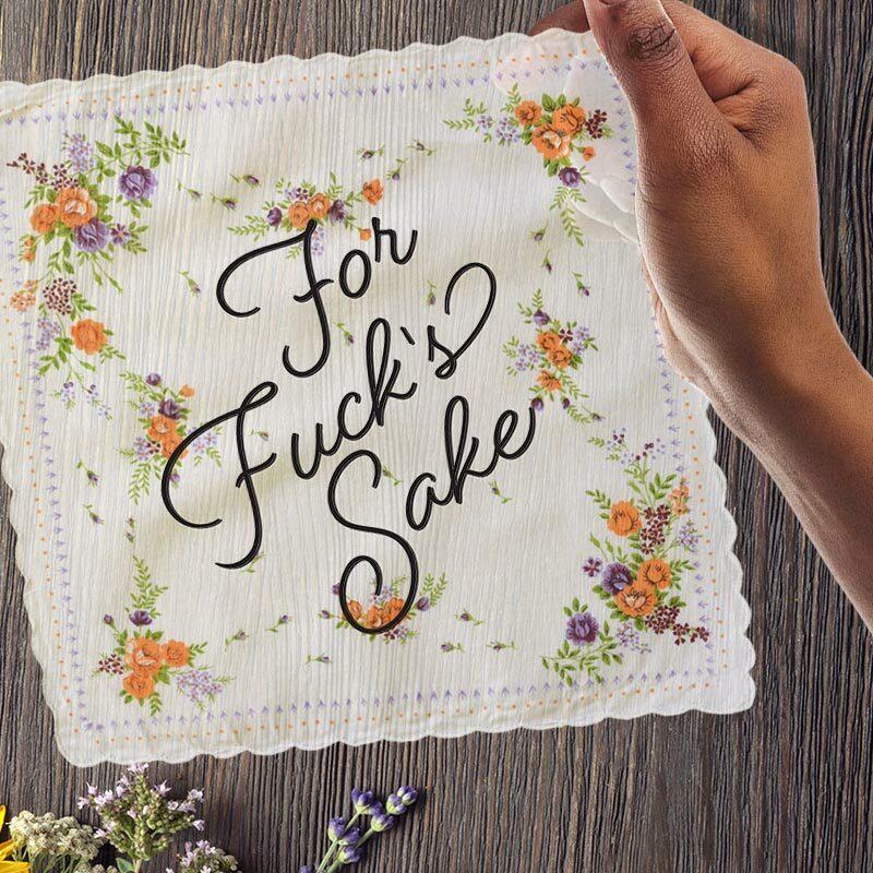 For Fuck's Sake Handkerchief - Unique Gift by Boldfaced Goods