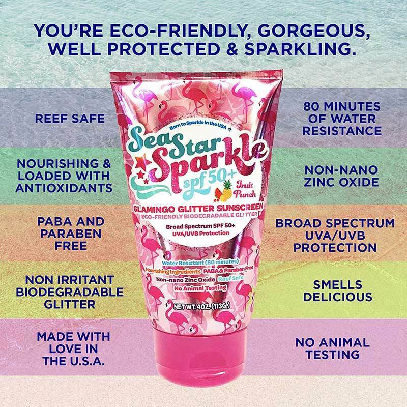 Glamingo Fruit Punch Scented Glitter Sunscreen - Unique Gift by Sunshine & Glitter