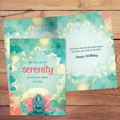 God Grant You The Serenity To Kick Some Serious Ass Today - Unique Gift by Tree Free Greetings