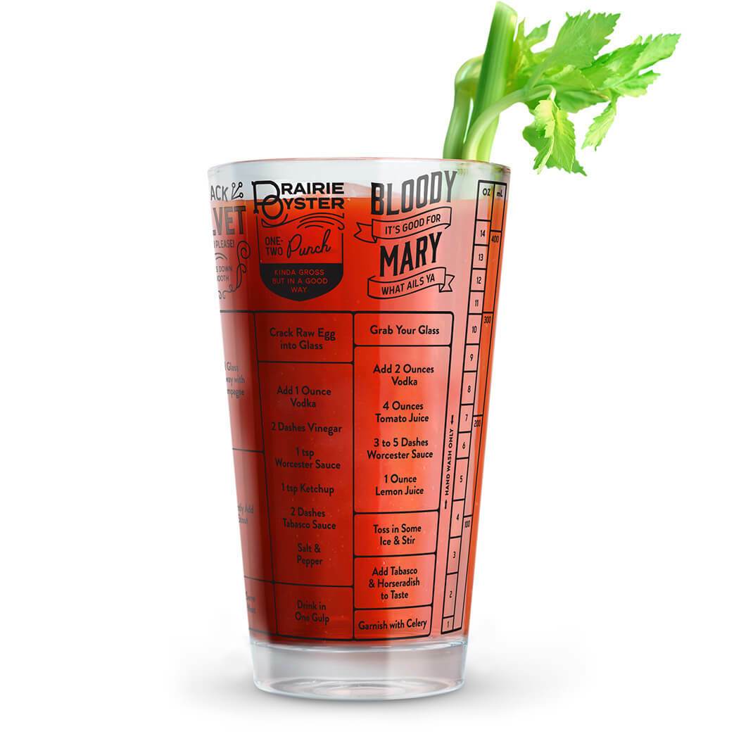 Good Measure Hangover Recipe Glass - Unique Gift by Fred