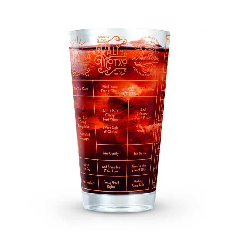 Good Measure Wine Recipe Glass - Unique Gift by Fred