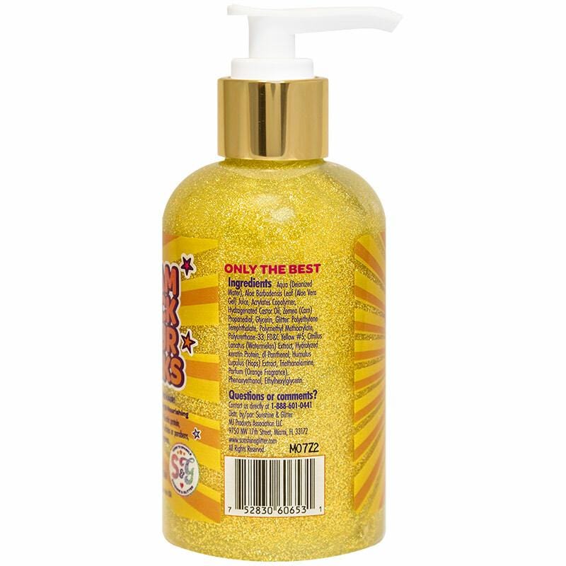 Hair Slay Hair Detangler With Gold Glitter 6 Oz Bottle With Pump - Unique Gift by Sunshine & Glitter