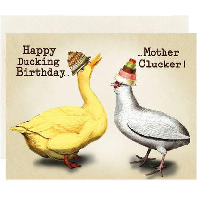 Happy Ducking Birthday, Mother Clucker Birthday Card - Unique Gift by Oso + Bean