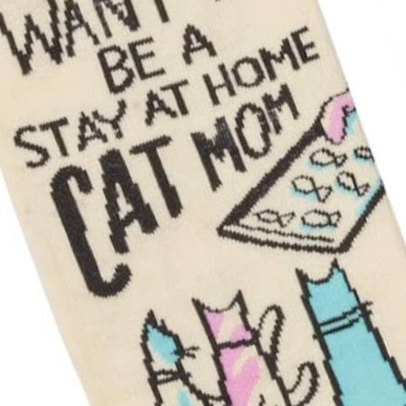 I Just Want To Be A Stay At Home Cat Mom Socks - Unique Gift by Primitives by Kathy