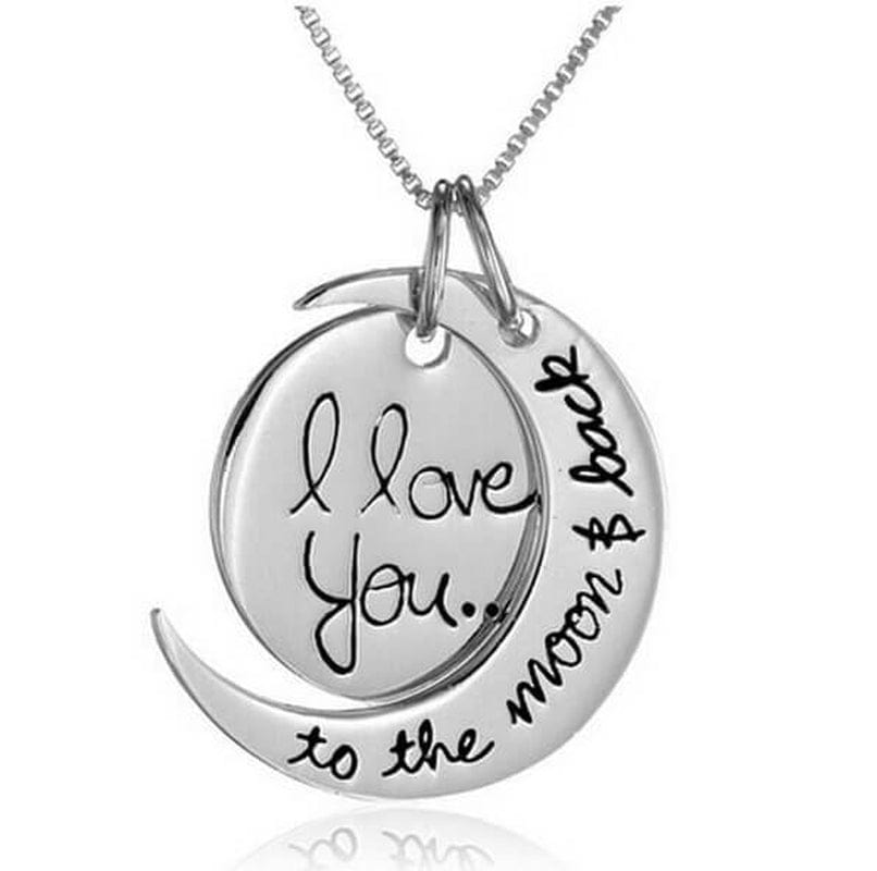 I Love You To The Moon And Back Necklace - Unique Gift by Exclusive