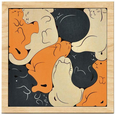 Kitty Corner Wooden Cat Puzzle - Unique Gift by Fred