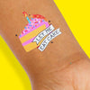 Let Me Eat Cake Birthday Card + Temporary Tattoo - Unique Gift by Rhino Parade