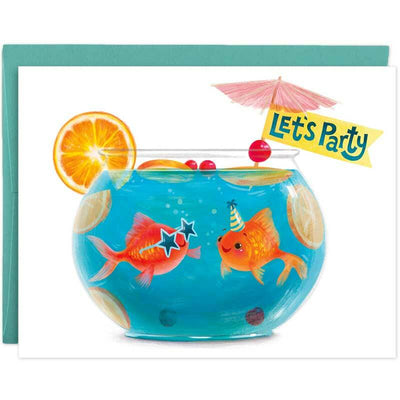 Let's Party Tiki Punch Bowl Celebration Card - Unique Gift by Mudsplash Studios