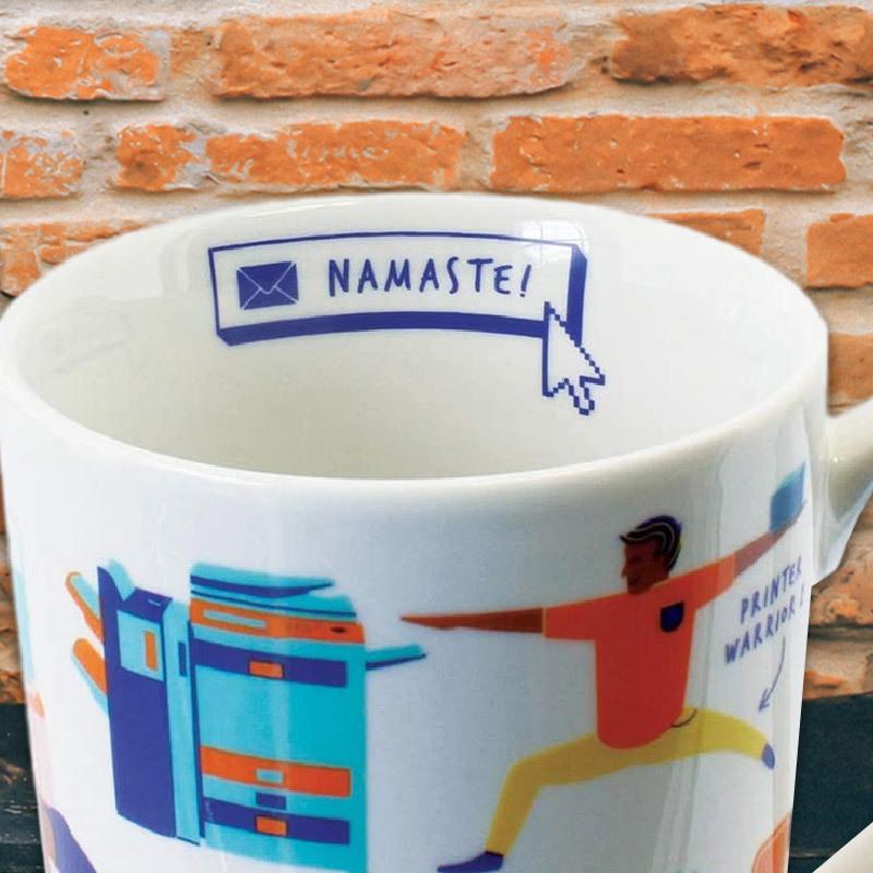 Office Yoga Mug - Unique Gift by Ginger Fox