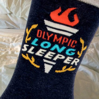 Olympic Long Sleeper Men's Crew Socks - Unique Gift by Blue Q