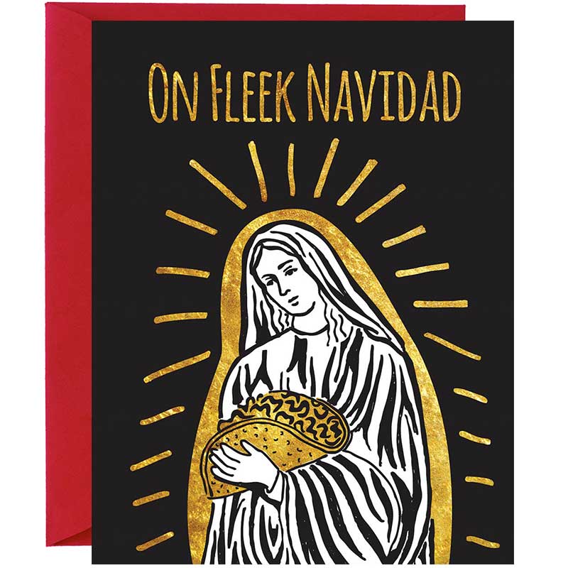On Fleek Navidad Christmas Card - Unique Gift by Smitten Kitten