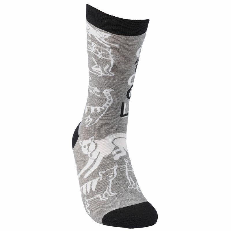 One Cat Away From Being A Crazy Cat Lady Socks - Unique Gift by Primitives by Kathy