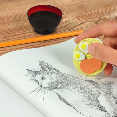 Ramen Doodles Eraser + Sharpener Set - Unique Gift by Fred