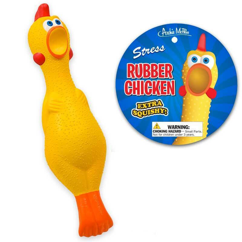 Rubber Chicken Stress Ball - Unique Gift by Archie McPhee