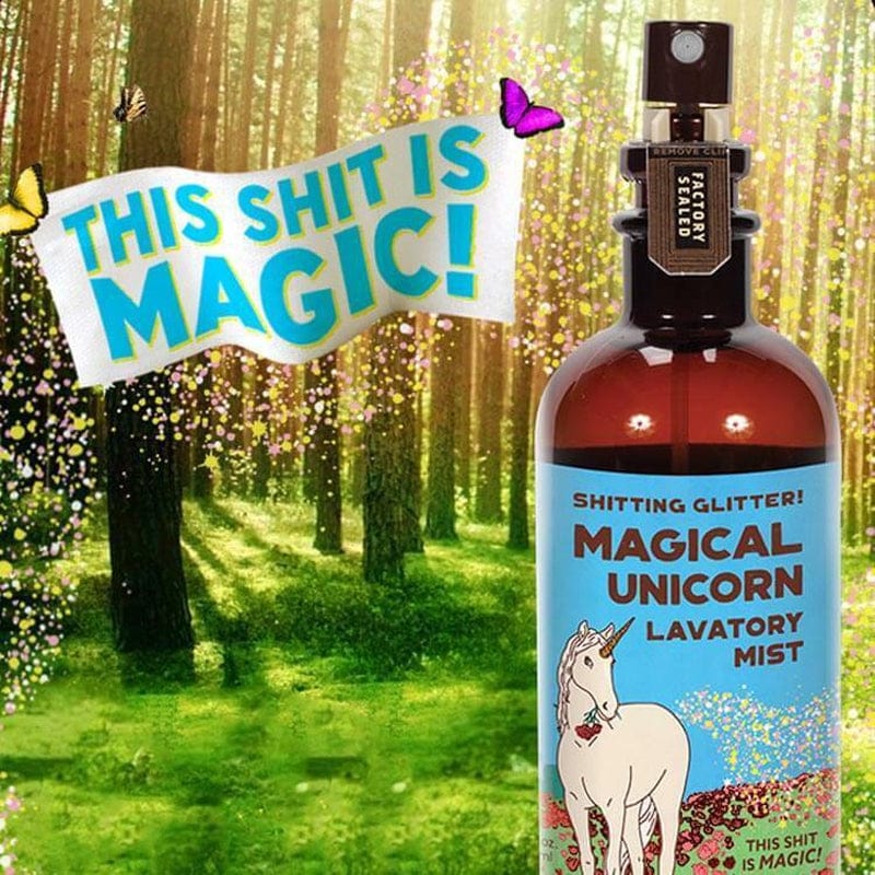 Sh*tting Glitter Magical Unicorn Lavatory Mist - Unique Gift by Blue Q