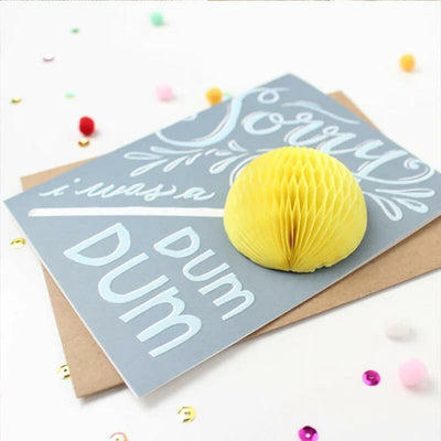 Sorry I Was A Dum Dum Pop-up Greeting Card - Unique Gift by Inklings Paperie
