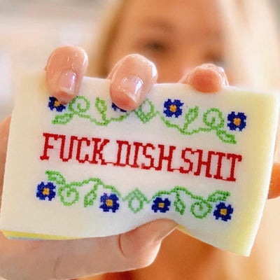 Subversive Cross-Stitch Sponge Set - Unique Gift by Fred