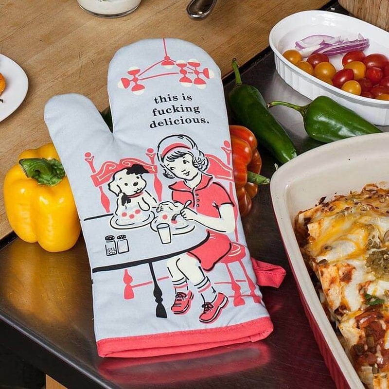This Is F*cking Delicious Oven Mitt - Unique Gift by Blue Q