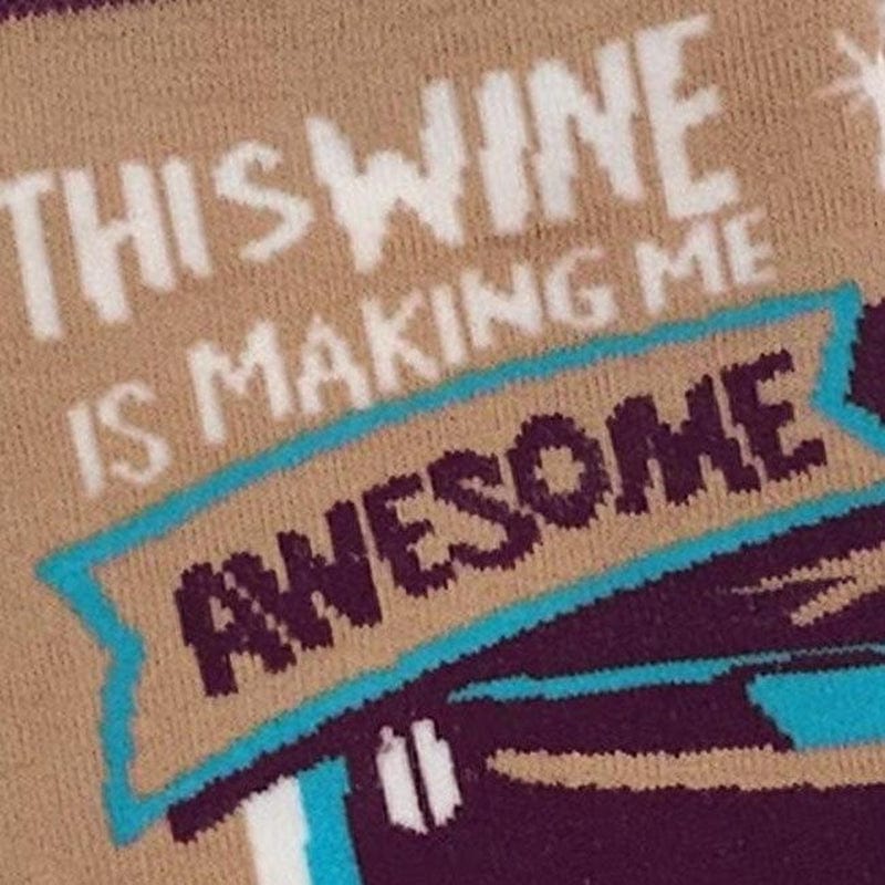 This Wine Is Making Me Awesome Socks - Unique Gift by Primitives by Kathy