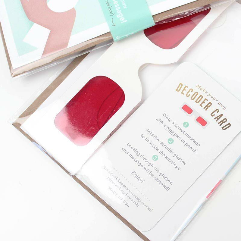 Top Secret File Decoder Greeting Card - Unique Gift by Inklings Paperie
