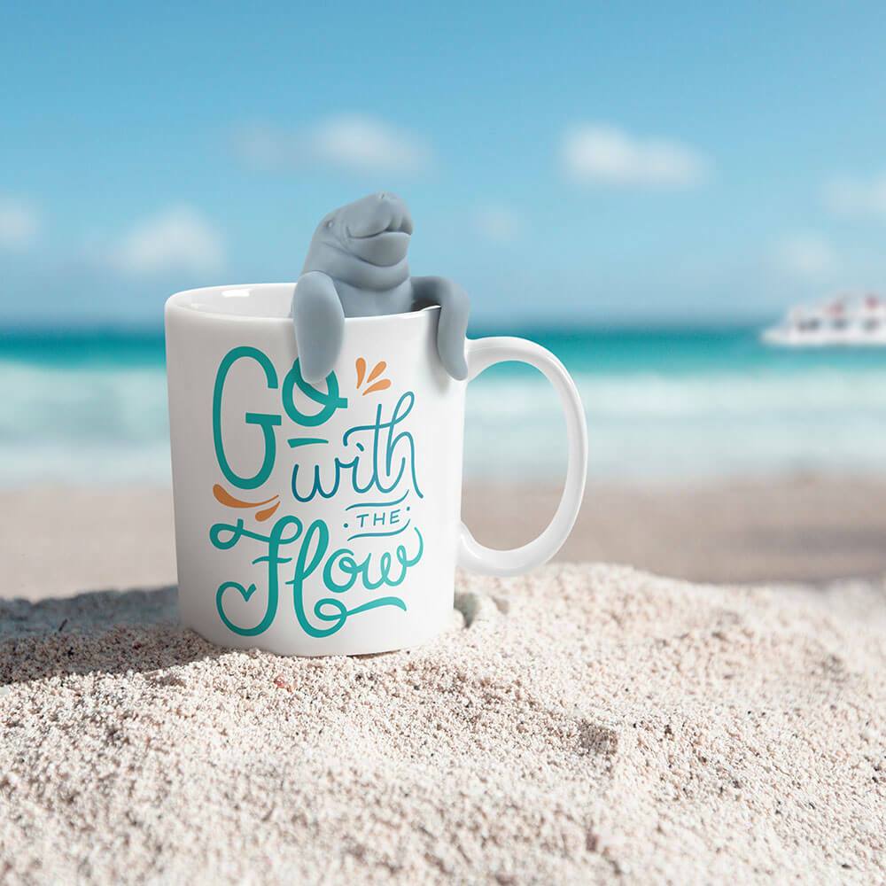 Two For Tea Mug + Manatea Tea Infuser Gift Set - Unique Gift by Fred