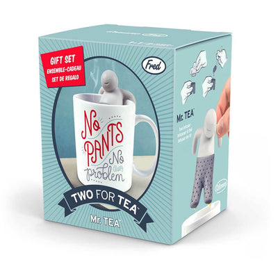Two For Tea No Pants, No Problem Mug + Mr. Tea Infuser Gift Set - Unique Gift by Fred