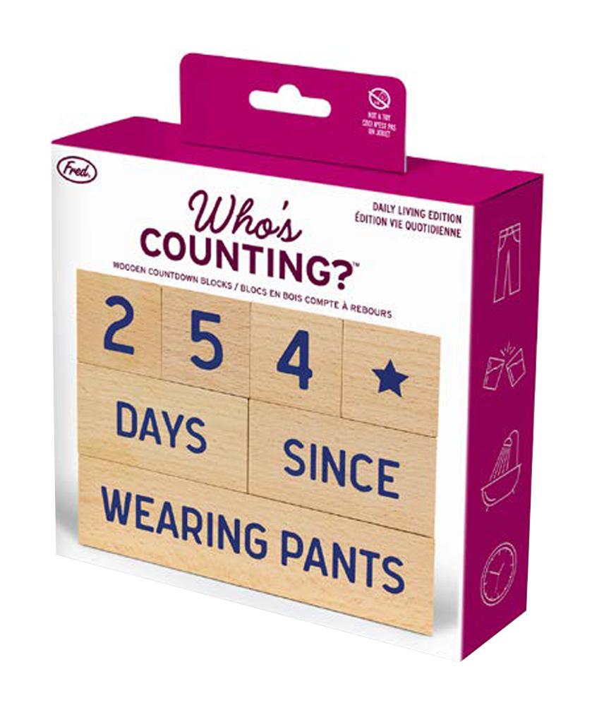 Who's Counting? Daily Living Countdown Blocks - Unique Gift by Fred