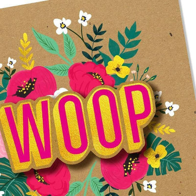 Woop Gold Foil Greeting Card - Unique Gift by Tache