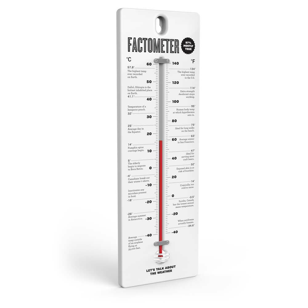 Yard Goods Fact-O-Meter Thermometer - Unique Gift by Fred