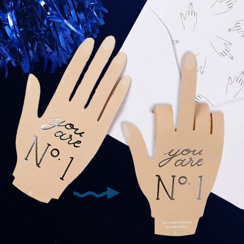 You Are #1 (At Something Probably) Middle Finger Card - Unique Gift by UWP Luxe