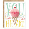 You Melt My Heart Ice Cream Cone Pop-up Card - Unique Gift by Inklings Paperie