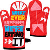 Whatever Happens We're Eating It Oven Mitt - Blue Q