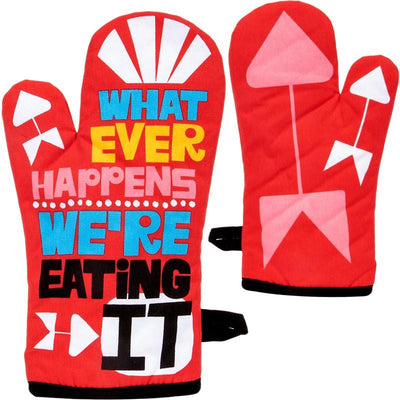 Whatever Happens We're Eating It Oven Mitt - Blue Q