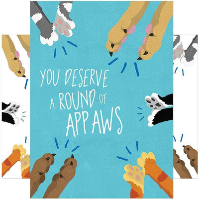 You Deserve A Round Of Appaws Congratulations Card - Tree Free Greetings
