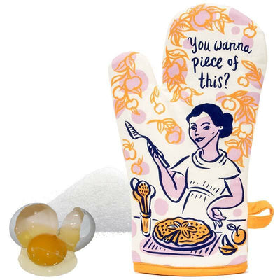You Wanna Piece of This Oven Mitt - Blue Q