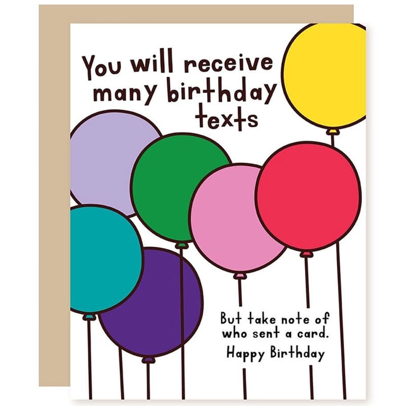 You Will Receive Many Birthday Texts Birthday Card