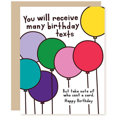 You Will Receive Many Birthday Texts Birthday Card